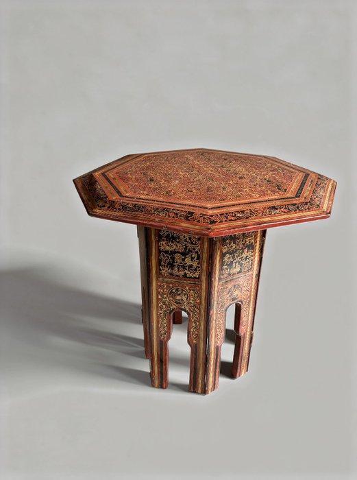 Bijzettafel - Teak - Antiek Birmaans octagonaal, Antiek en Kunst, Kunst | Designobjecten