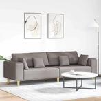 vidaXL Stoffen Sofa met kussen Taupe 208 cm Stof, Huis en Inrichting, Zetels | Zetels, Verzenden, Nieuw