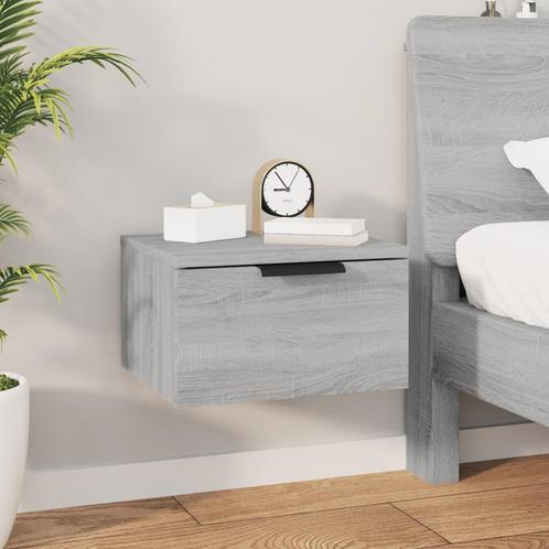 vidaXL Nachtkastje wandgemonteerd 34x30x20 cm grijs sonoma, Huis en Inrichting, Slaapkamer | Nachtkastjes, Nieuw, Verzenden