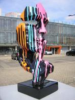 sculptuur, THE WHISPERER COLORFUL SPLASH BLACK XXL 42 CM !!