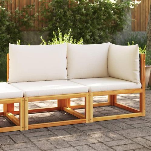 vidaXL Tuinbank met kussens 2-zits acaciahout & rotan, Tuin en Terras, Tuinsets en Loungesets, Nieuw, Verzenden