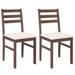 Eetkamerstoelen Massief Hout | Retour Deal | Stukken Goed..., Huis en Inrichting, Stoelen, Verzenden, Nieuw, Bruin, Twee