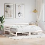 vidaXL Lit de jour avec lit gigogne blanc 90x190 cm bois, Verzenden