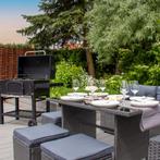 Loungeset Dining 9 personen Grijs + BBQ Grill Rookoven XXL, Tuin en Terras, Tuinsets en Loungesets, Verzenden, Nieuw