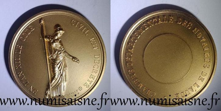 Ohne Jahr France Komitat 11 Abteilskammer Der Notare Von..., Postzegels en Munten, Penningen en Medailles, Verzenden