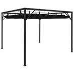 vidaXL Tuinprieel met uittrekbaar dak 3x3 m antraciet, Tuin en Terras, Verzenden, Nieuw