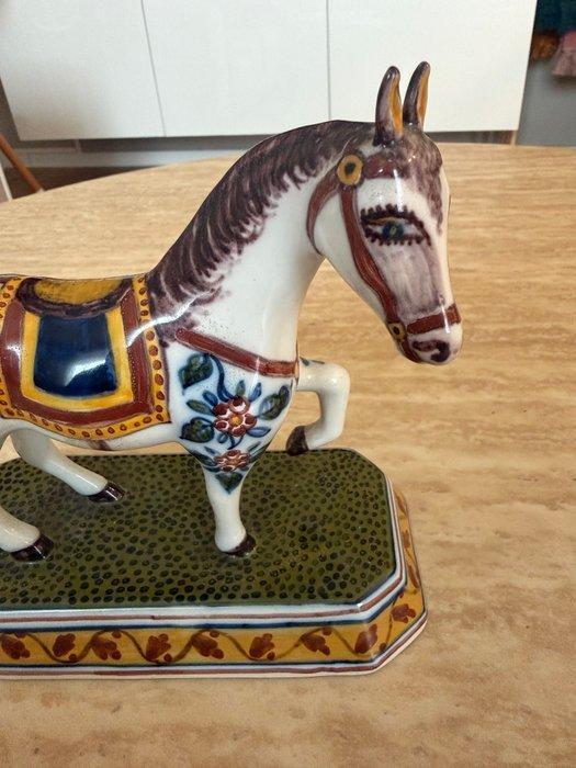Makkum Tichelaar - Beeld, Handbemaltes Pferd - 16 cm -, Antiek en Kunst, Antiek | Glaswerk en Kristal