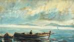 Scuola italiana (XIX) - Pescatori in Mare, Antiek en Kunst