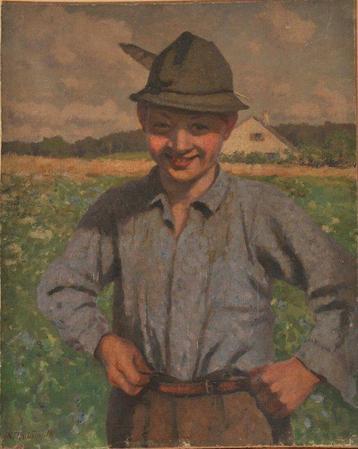 Clothilde Tschuppik (1865-1926) - Portrait of a young, Antiek en Kunst, Kunst | Schilderijen | Klassiek