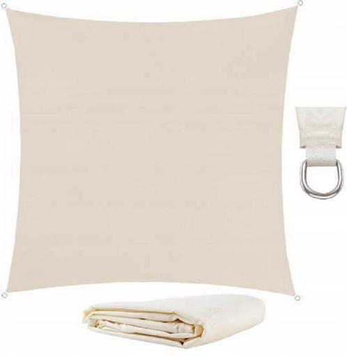 Schaduwdoek - zonnezeil - 3.6x3.6 meter - vierkant - beige, Tuin en Terras, Schaduwdoeken, Verzenden