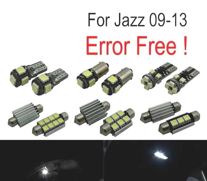 Kit 6 Ampoules Led Intérieur Pour Honda Jazz 09-13, Auto-onderdelen, Verlichting, Verzenden