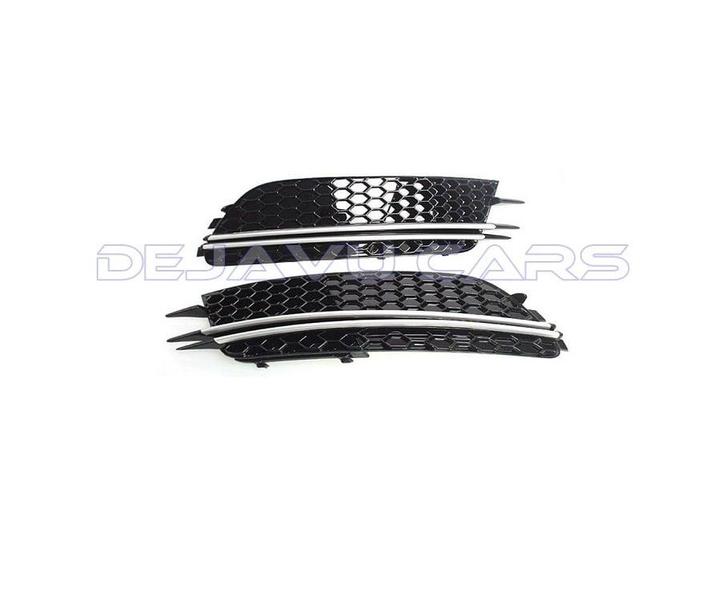 RS6 Look Mistlamp roosters Silver/Black voor Audi A6 C7, Auto diversen, Tuning en Styling, Ophalen of Verzenden