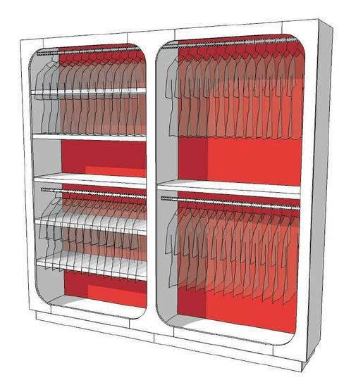 *TIP*  Strakke design kast glossy duotone R-EC-002-COMP, Zakelijke goederen, Kantoor en Winkelinrichting | Winkel en Inventaris