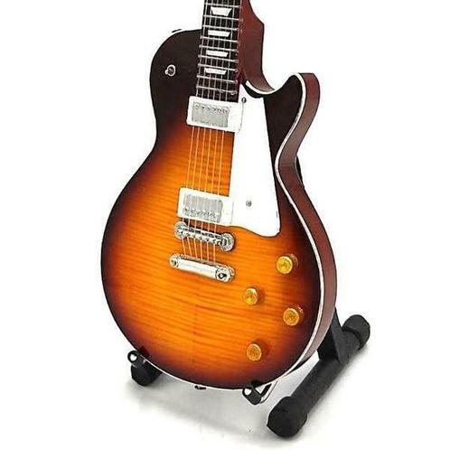 Miniatuur Gibson Les Paul gitaar met gratis standaard, Collections, Cinéma & Télévision, Envoi