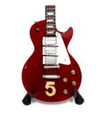 Miniatuur Gibson Les Paul gitaar met gratis standaard, Nieuw, Pop, Beeldje of Miniatuur, Verzenden
