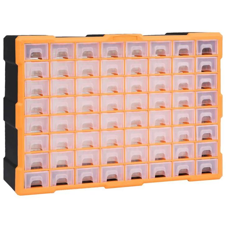 Organiser 64 Lades 52x16cm | Retour Deal | 40% Korting, Doe-het-zelf en Bouw, Gereedschapskisten, Nieuw, Verzenden