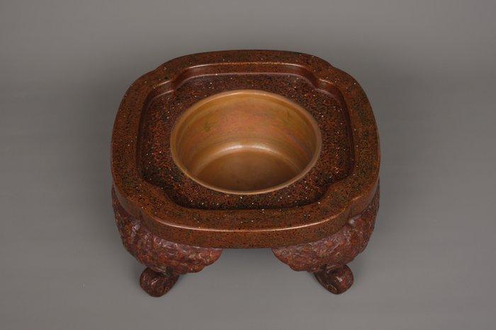 Hibachi  (vuurkom / brazier) - Koper, lak, parelmoer -, Antiek en Kunst, Antiek | Overige Antiek