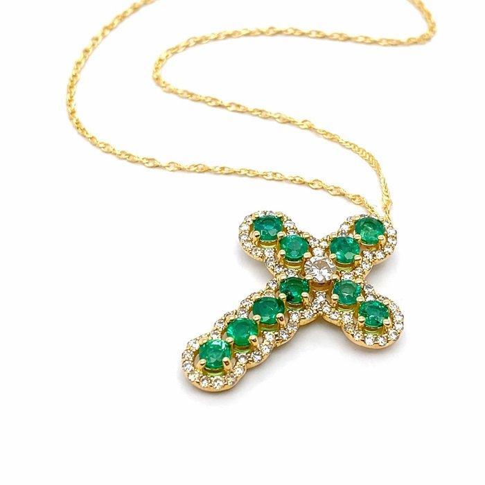 Zonder minimumprijs - Hanger - 14 karaat Geel goud - 1.88ct., Handtassen en Accessoires, Antieke sieraden