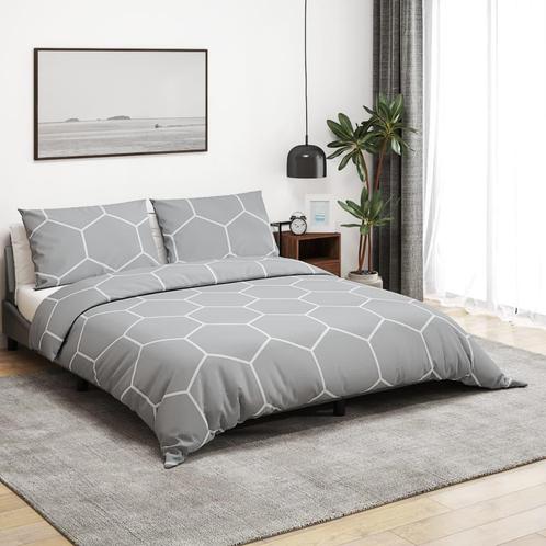 vidaXL Dekbedovertrekset 260x240 cm katoen grijs, Huis en Inrichting, Slaapkamer | Beddengoed, Nieuw, Verzenden