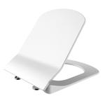 Closetzitting BWS Flat Inox Scharnieren en Softclose Wit, Doe-het-zelf en Bouw, Ophalen of Verzenden, Nieuw, Overige typen