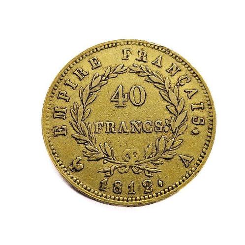 France. Napoléon I (1804-1814). 40 Francs 1812-A, Paris, Postzegels en Munten, Edelmetalen en Baren