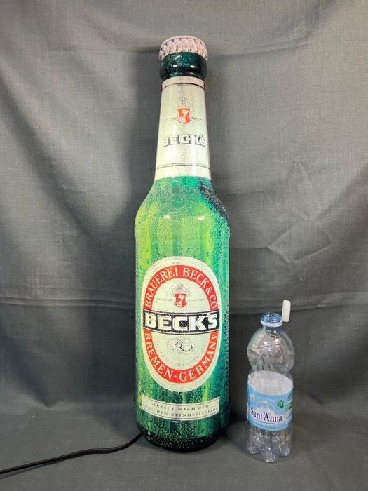 Becks - Caisson lumineux - Bouteille XXL - Plastique, Antiquités & Art, Antiquités | Assiettes décoratives & Carrelages