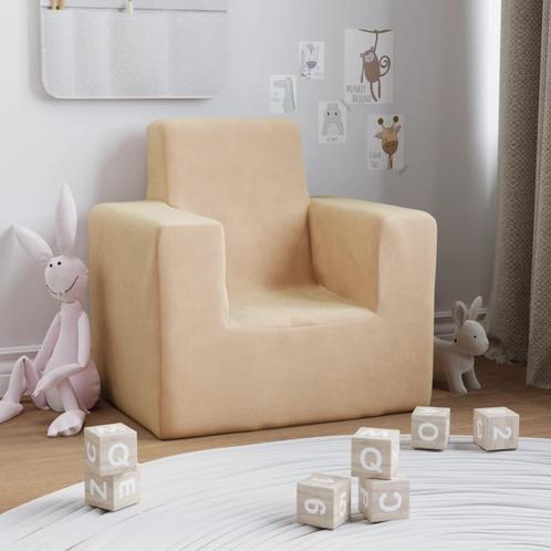 vidaXL Kinderbank zacht pluche crèmekleurig, Kinderen en Baby's, Kinderkamer | Overige Meubels, Nieuw, Verzenden
