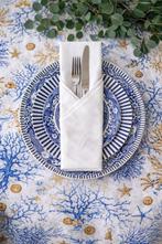 Exclusief gestempeld tafelkleed met maritieme koraalbanken