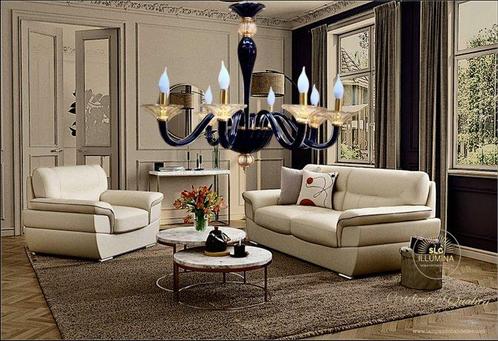 SLC Illumina - MG - Kroonluchter - SLC Zwart Goud 8L -, Antiek en Kunst, Kunst | Designobjecten