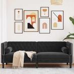 vidaXL Chesterfieldbank Geruit Zwart 194 x 74,5 x 70,5 cm, Huis en Inrichting, Zetels | Zetels, Verzenden, Nieuw