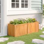 vidaXL Plantenbak verhoogd 150x50x50 cm massief teakhout, Verzenden, Nieuw