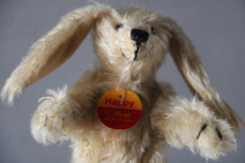 Steiff: Happy het konijntje met de lange oren - Figure (1) -, Antiek en Kunst, Antiek | Speelgoed