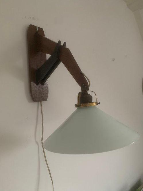 Wandlamp - Eik - Houten wandlamp, Antiek en Kunst, Kunst | Designobjecten