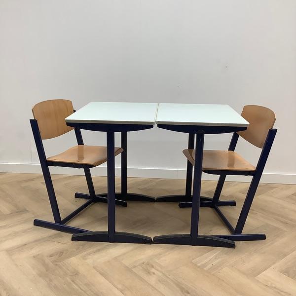 complete school set Eromes 10 stoelen + 10 tafels, Blauw -, Maison & Meubles, Chaises