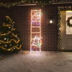 vidaXL Kerstfiguur kerstman op ladder opvouwbaar 552 LEDs, Diversen, Kerst, Verzenden, Nieuw