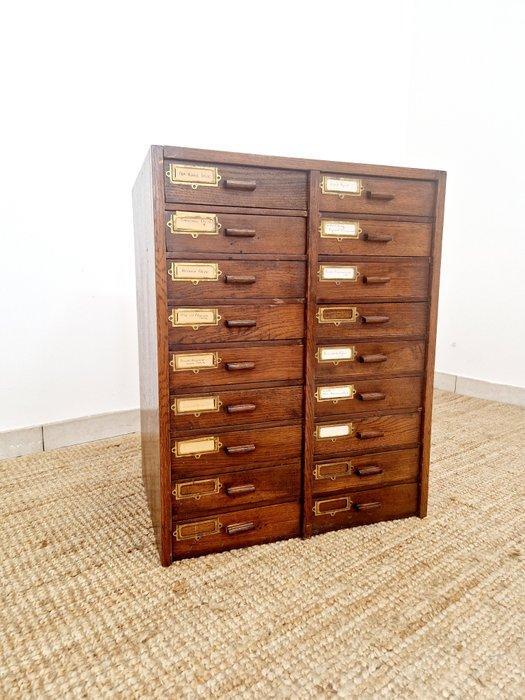 Kast - hard hout - Antieke indexladen, Antiek en Kunst, Kunst | Designobjecten