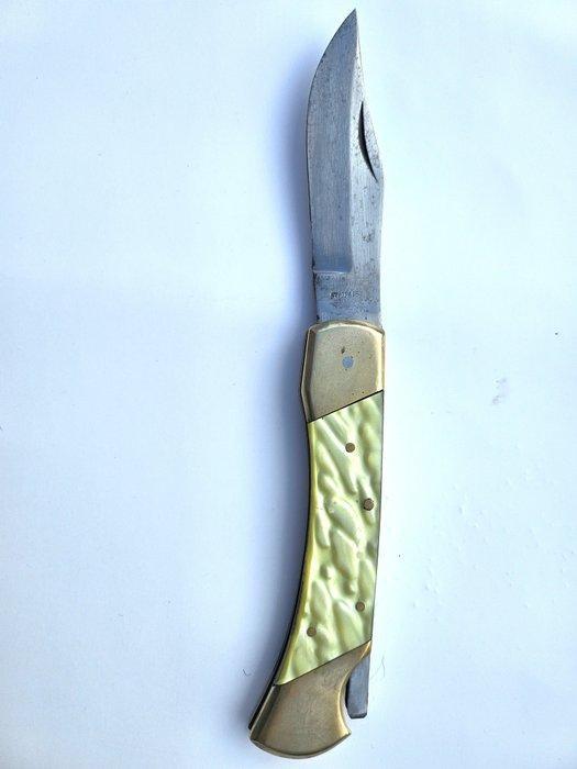 Tafelmes - Staal, Messing, Plastic, Metaal - Vintage vouwmes, Antiek en Kunst, Antiek | Keukengerei