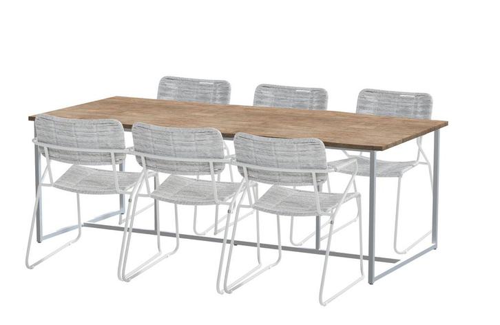 Taste by 4 Seasons Swing tuinset frost grey met Quatro tafel, Tuin en Terras, Tuinsets en Loungesets