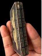 Doos - Hout, Curieuze art-deco blik in tin voor medicijn, Antiek en Kunst