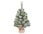 Imperial kunst kerstboompje 45 cm, besneeuwd, jute zak, voor, Nieuw