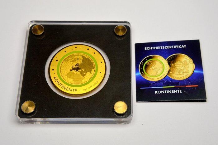 Tsjaad. 5000 Francs 2020 Continents 1/200oz (.999) (Zonder, Postzegels en Munten, Munten | Europa | Niet-Euromunten