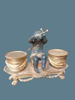 Inktpot - gouden metaal, Antiek en Kunst