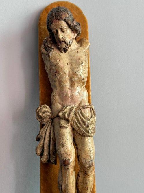 Sculpture, Corpus Christi, 17e eeuw - 29 cm - Bois, Antiek en Kunst, Antiek | Overige Antiek