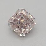 1 pcs Diamant - 0.46 ct - Radiant - fancy brownish pink -