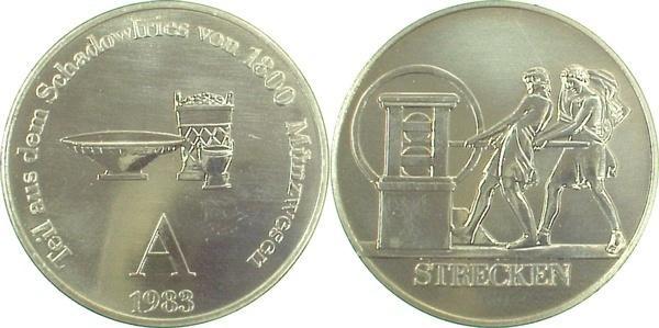 Duitsland Medaille Schadowfries Strecken 1983 A Ddr 1983 A, Postzegels en Munten, Penningen en Medailles, Verzenden
