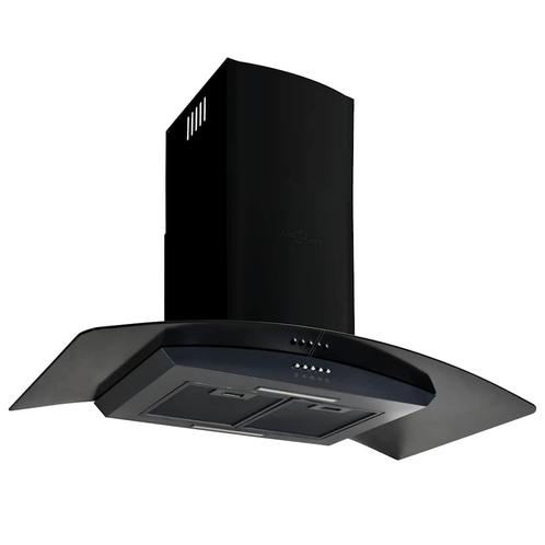 vidaXL Wandafzuigkap 756 m³/u 90 cm roestvrij staal zwart, Elektronische apparatuur, Afzuigkappen, Nieuw, Verzenden