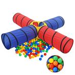 vidaXL Kinderspeeltunnel met 250 ballen meerkleurig, Kinderen en Baby's, Speelgoed | Buiten | Speeltoestellen, Verzenden, Nieuw