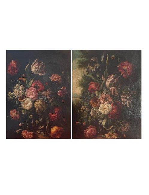 École italienne (XX) - Nature morte olio su tela, Antiek en Kunst, Kunst | Schilderijen | Klassiek