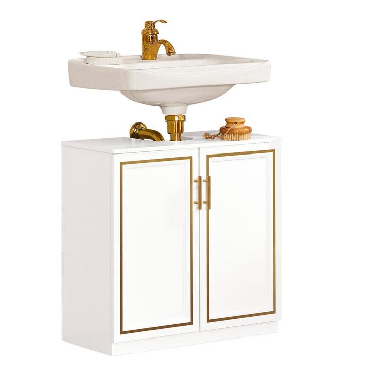 2dekans | SoBuy - Wastafel onderkast met 2 deuren - 60x30x61, Maison & Meubles, Salle de bain | Meubles de Salle de bain, Enlèvement ou Envoi