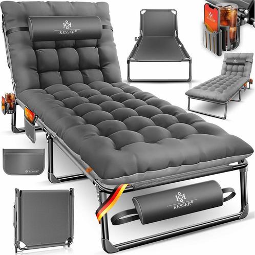 KESSER® Campingbed - Ligbed - Inklapbaar - 190x68x30cm - Gri, Huis en Inrichting, Woonaccessoires | Overige, Verzenden